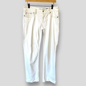 Miss Me White Straight-Leg Pants